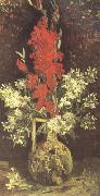 Vincent Van Gogh Vase wtih Gladioli and Carnations (nn04) Spain oil painting artist
